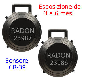 sensore radon cr 39
